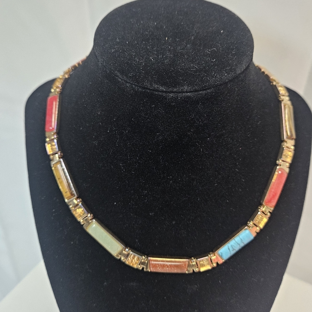 Vintage Magnetic by Design Gold-Tone Multi-Stone Choker